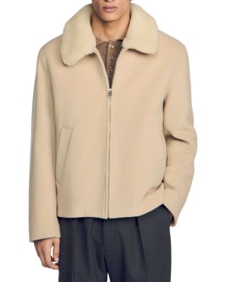 Minimal Aviator Wool Blend Jacket