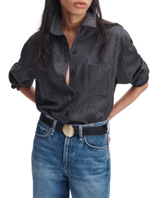 rag & bone Connie Tailored Wool & Cashmere Blend Shirt