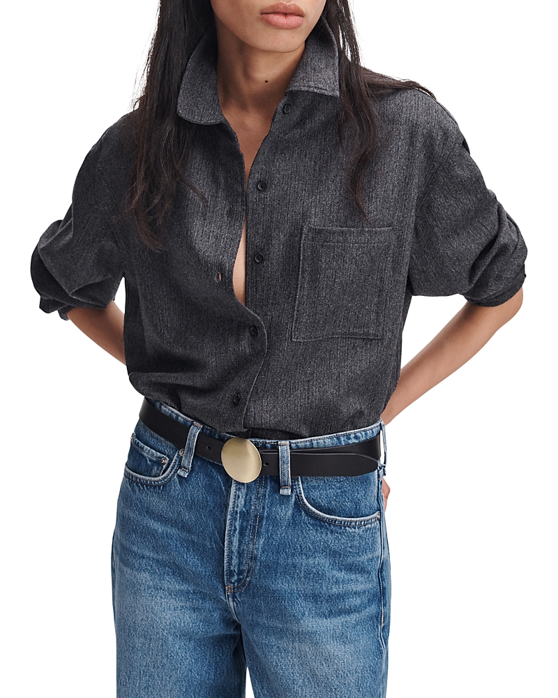 rag & bone Connie Tailored Wool & Cashmere Blend Shirt