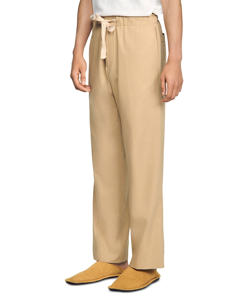 Sandro Wide Fit Cotton Rope Pants