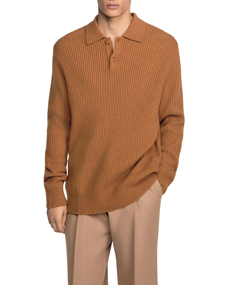 Sandro Leonardo Wool Polo Shirt