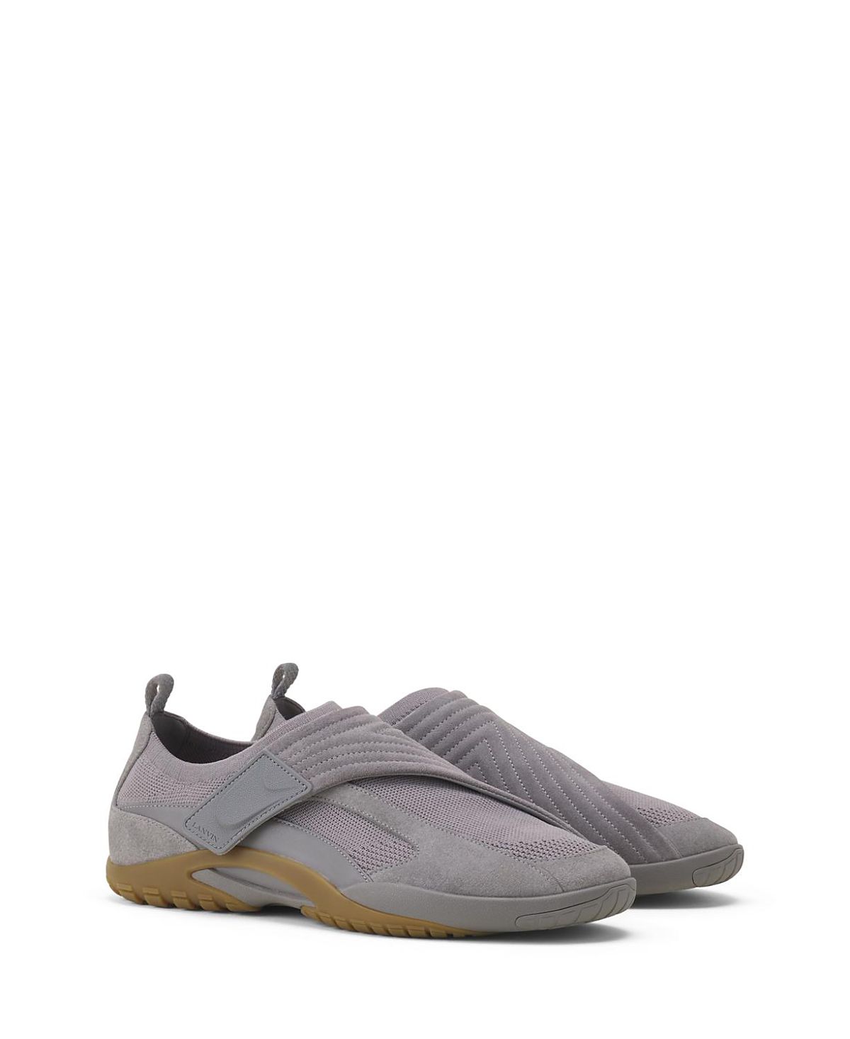 Lanvin Lnv1 Knit And Suede Sneakers