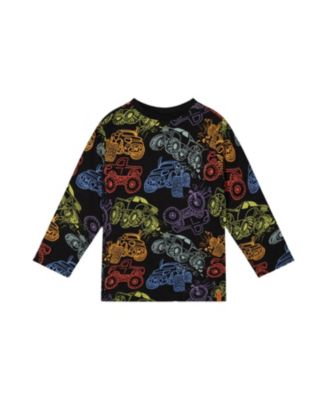 Boys' Organic Cotton Monster Truck Graphic Long Sleeve T-Shirt - Little Kid, Big Kid