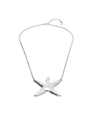  Silver-Tone Necklace with Star Pendant