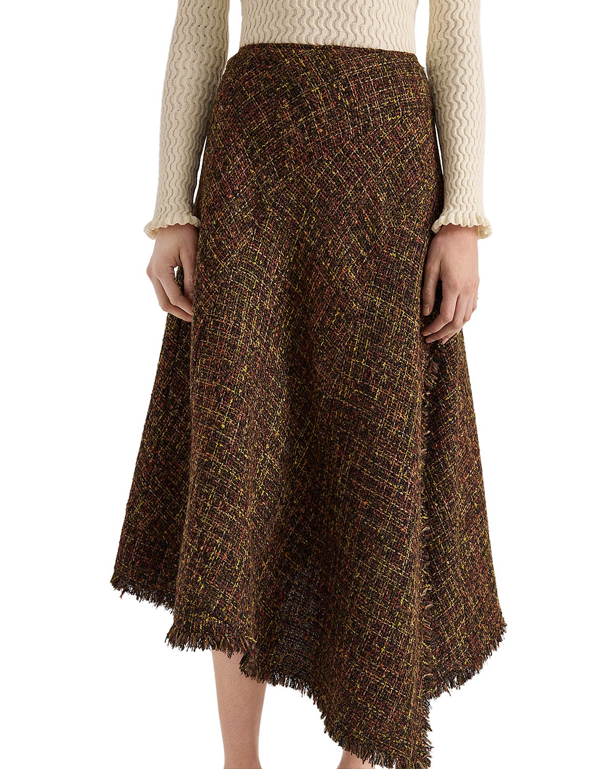 Proenza Schouler White Label Layne Asymmetric Tweed Skirt