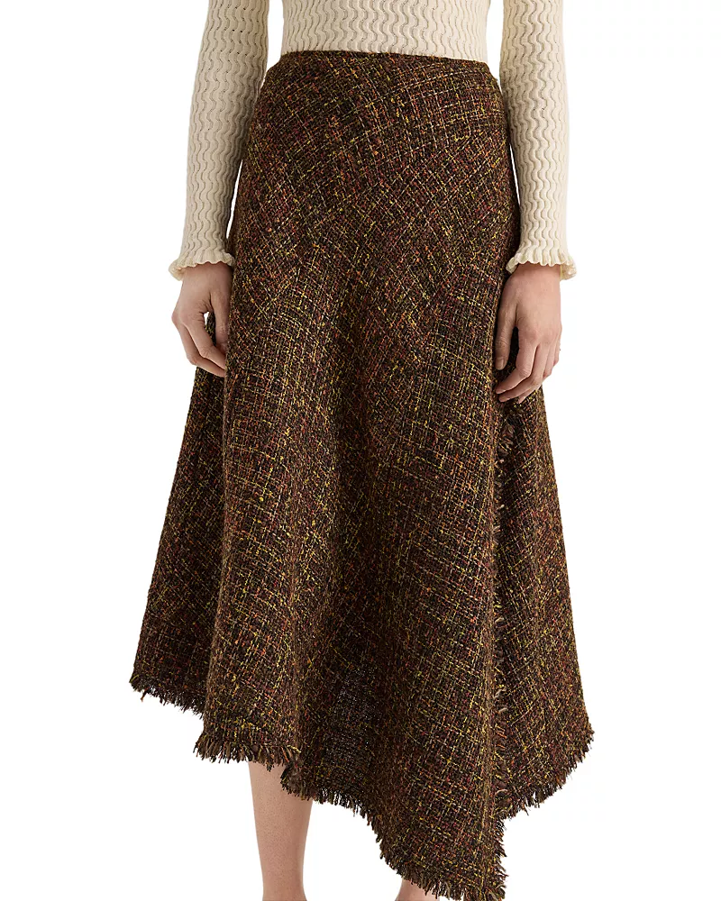 Proenza Schouler White Label Layne Asymmetric Tweed Skirt