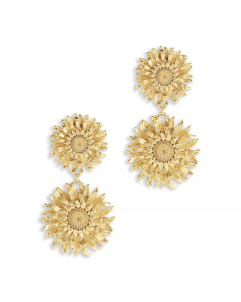 Anabel Aram Sunflower Drop Earrings