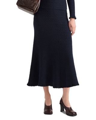 Magnolia Cotton Blend Knit Midi Skirt