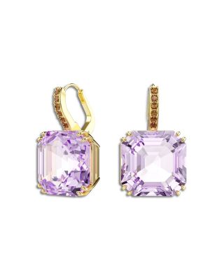 Millenia Square Crystal Drop Earrings