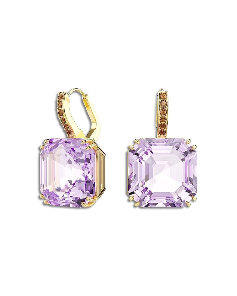 Swarovski Millenia Square Crystal Drop Earrings