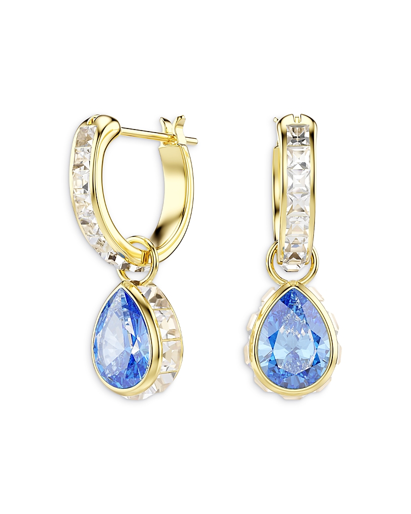 Swarovski Chroma Crystal Charm Hoop Earrings
