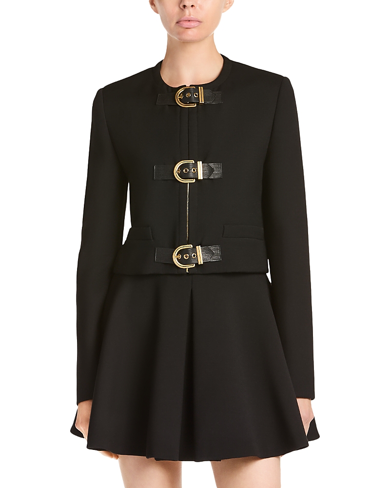 Versace Wool Buckle Front Jacket