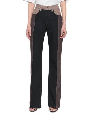 Jane Bootcut Slit Hem Cotton Jeans in Dusk/Sorrel/Rye Wash