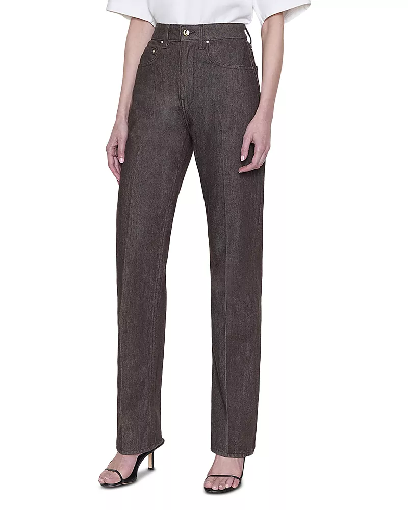 Ossou Noon Straight Leg Cotton Jeans in Sorrel Wash
