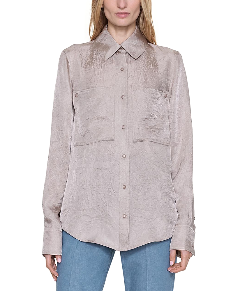 Ossou Spade Flannel Patch Pocket Top