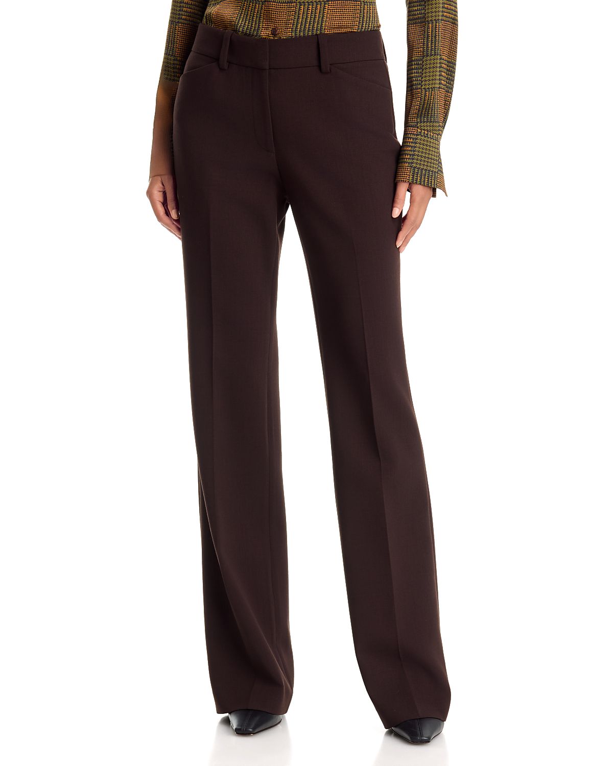 Lafayette 148 New York Reade Wool-Blend Flare Leg Pants
