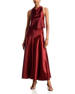 Toni Cowl Neck Top & Toni Full Maxi Skirt
