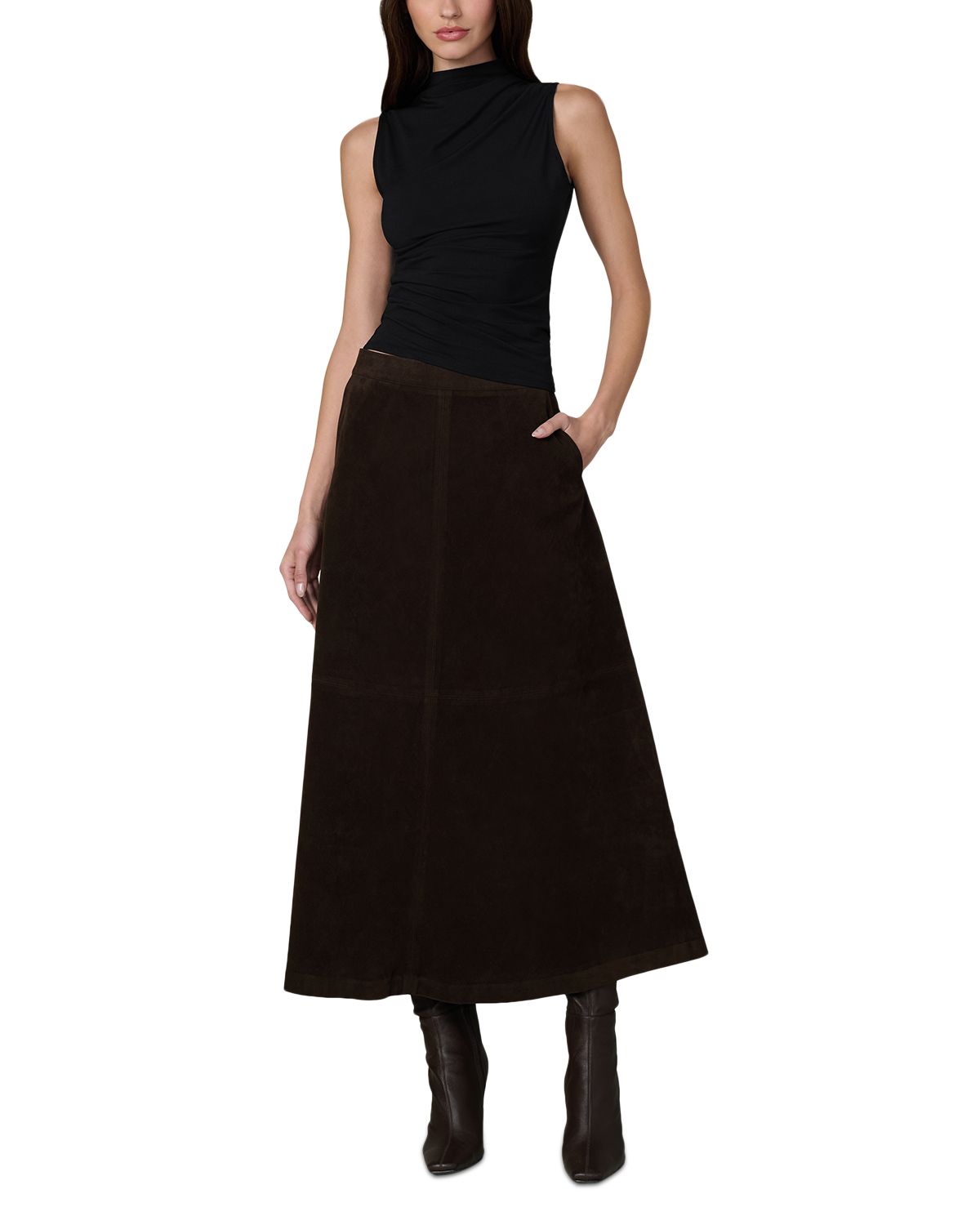 The Tavi Faux Suede Skirt thumbnail 2