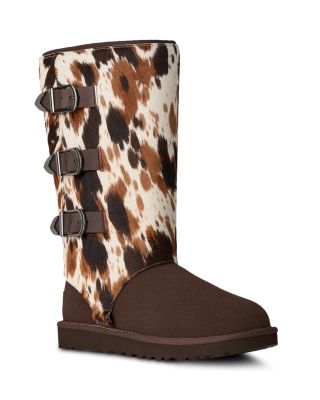 Women's Classic Tall Western Calf Hair & Suede Knee High Boots