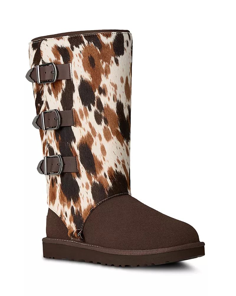 Ugg Women's Classic Tall Western Calf Hair & Suede Knee High Boots