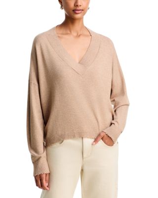 Geneva V Neck Dropped Shoulder Sweater