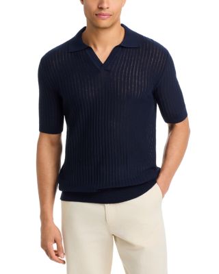 Seemant Cotton Blend Ribbed Polo Shirt