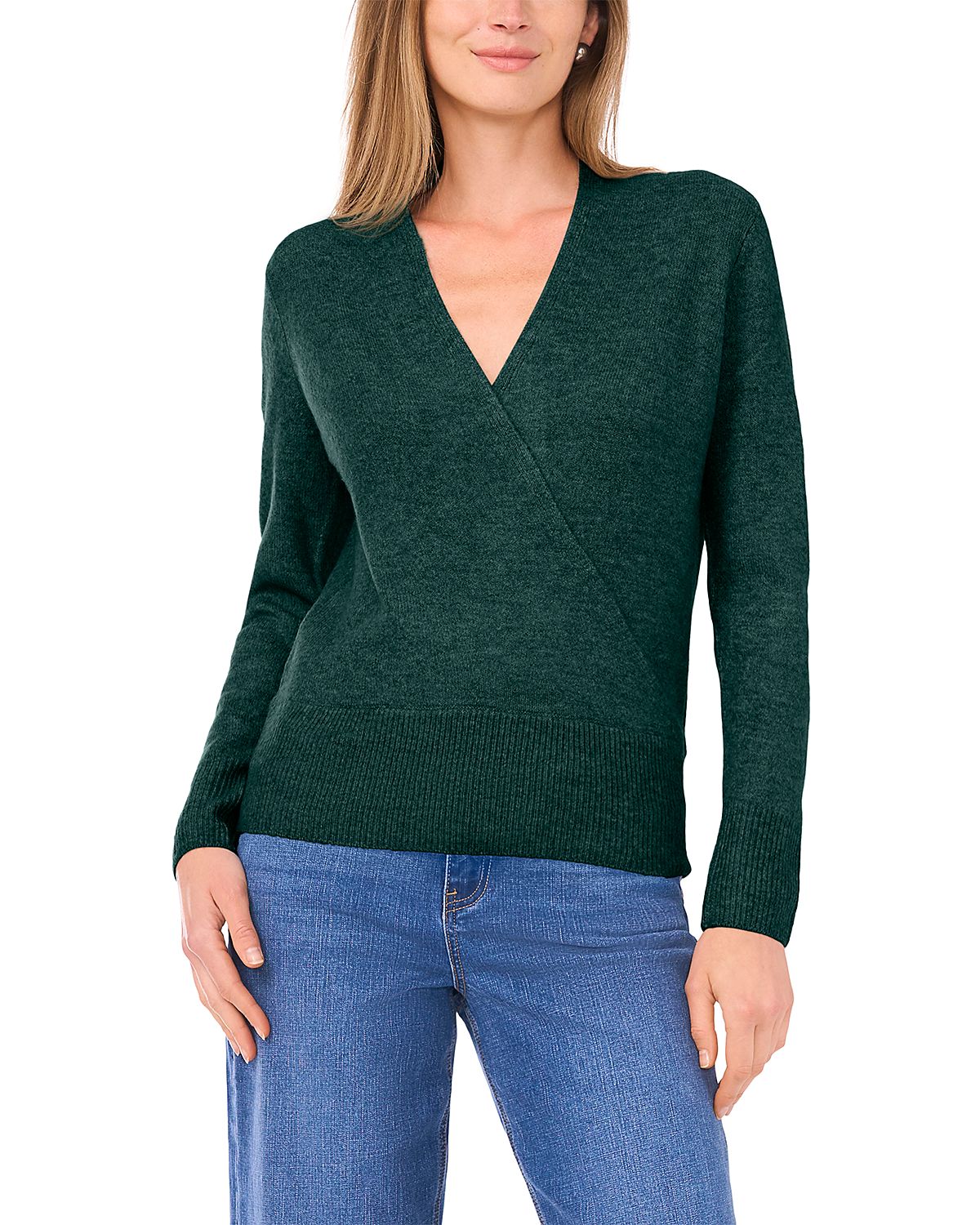 1.state Cross Front Long Sleeve Sweater