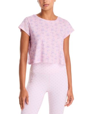 Rubin Printed Cotton Cropped Tee