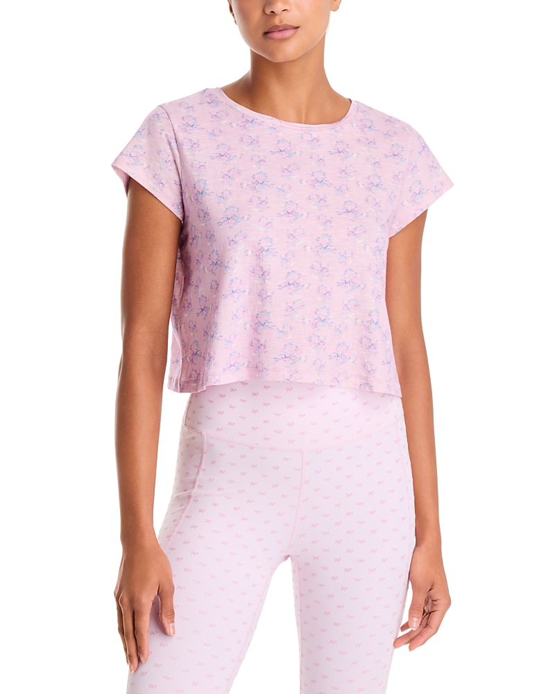 LoveShackFancy Rubin Printed Cotton Cropped Tee