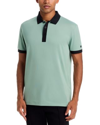 Knit Contrast Collar Golf Logo Polo Shirt