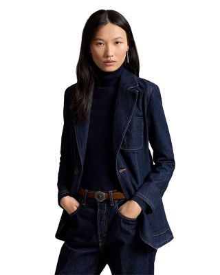 Single Breasted Denim Blazer