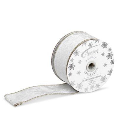 Shimmering Pine 2.5" Velvet & Metallic Ribbon