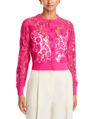 Eyelet Lace Knit Cardigan