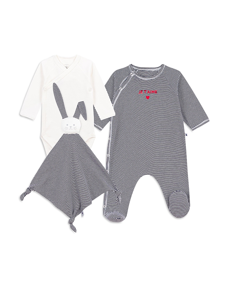 Petit Bateau Boys' Footie, Kimono & Lovie Set - Baby