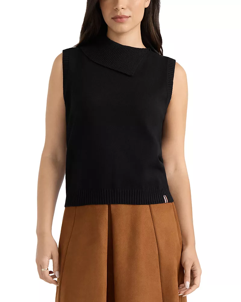 Hunter Sleeveless Asymmetric Collar Sweater