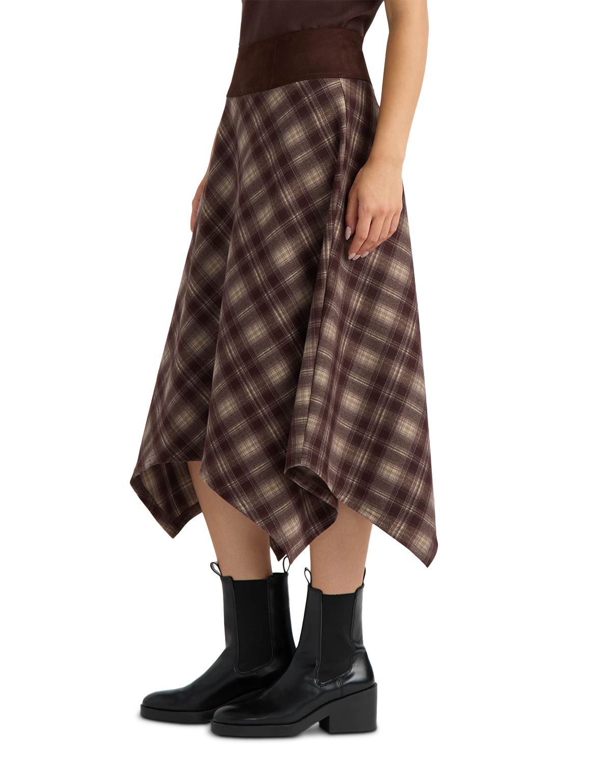Plaid Midi Handkerchief Skirt thumbnail 4