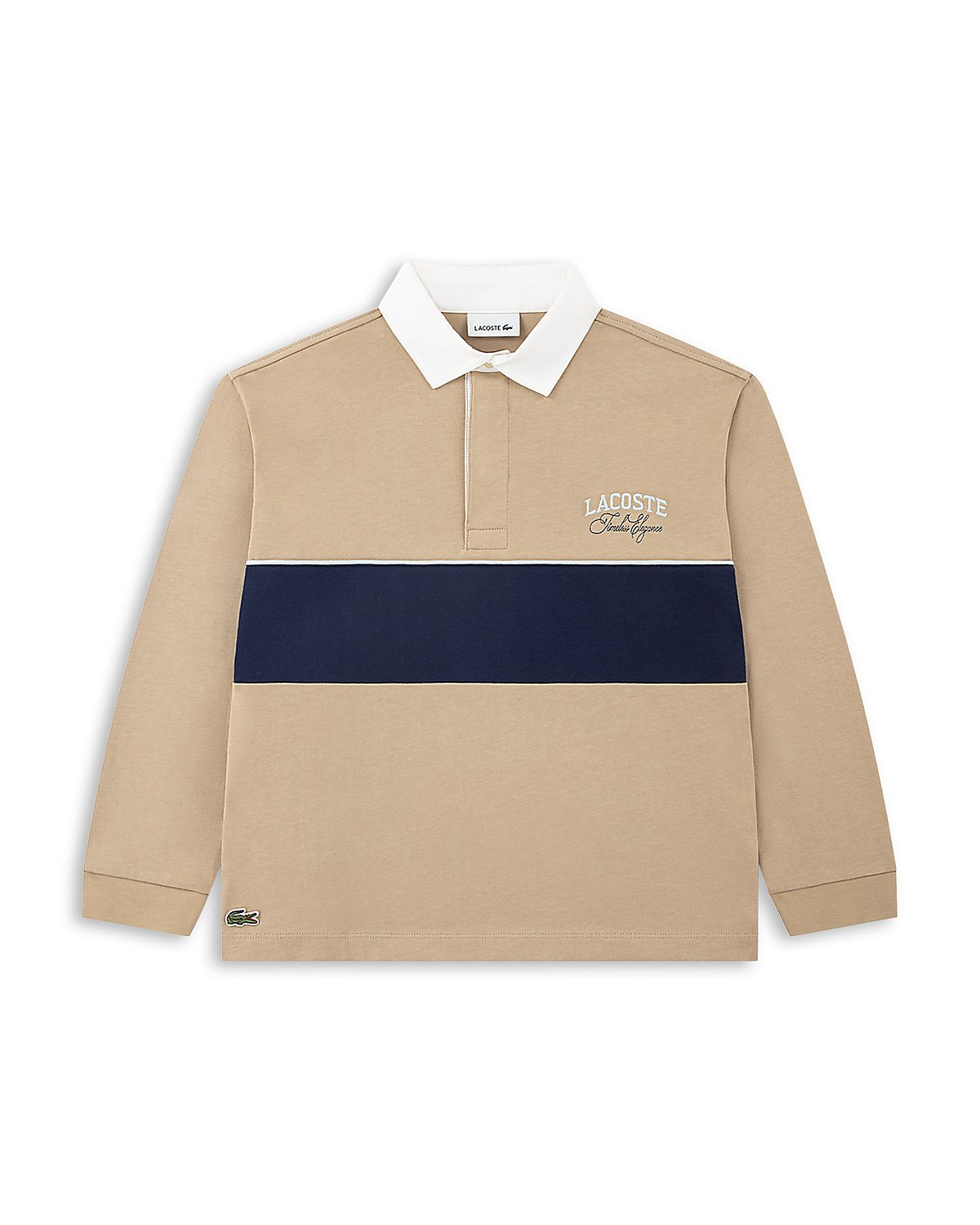 Lacoste Boys' Striped Rugby Polo Tee - Big Kid