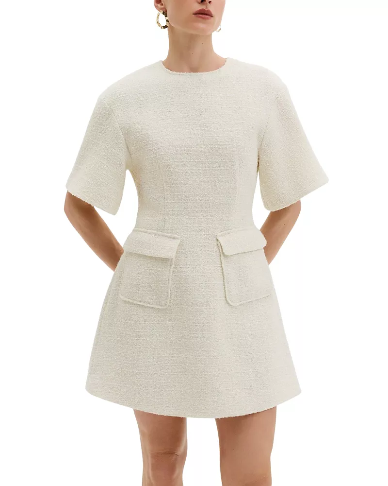 Malina Rayna Boucle Mini Dress