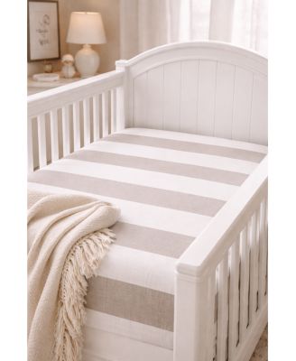  Block Stripe Crib Sheet Fitted, Standard
