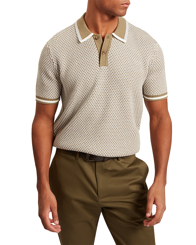 Ted Baker Breame Short Sleeve Waffle Stitch Polo