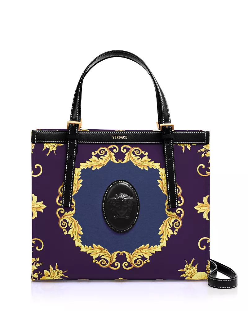 Versace Medium Printed Cotton Tote Bag