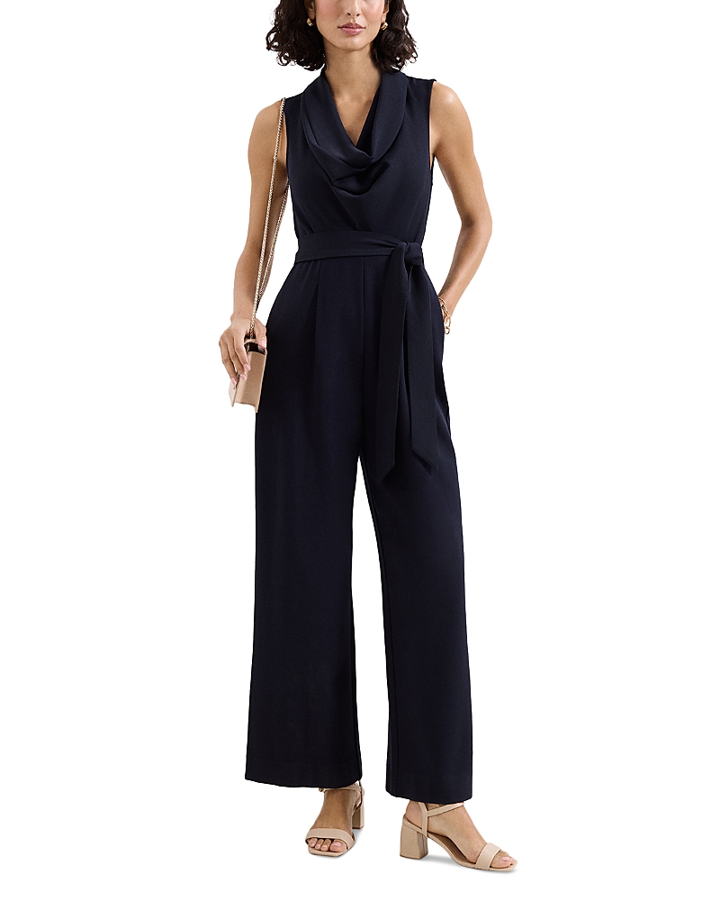 Phase Eight Petite Emry Cowl Neck Belted Jumpsuit