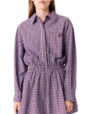 Ritilona Cotton Check Rhinestone Dress - thumbnail 6
