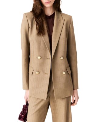 Vipania Pinstriped Double Breasted Blazer