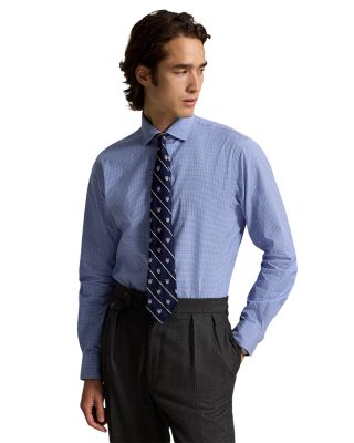 Classic Fit Cotton Blend Check Poplin Shirt