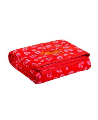  Tabea Embroidered Velvet Cotton Bath Towel, 35" x 59"