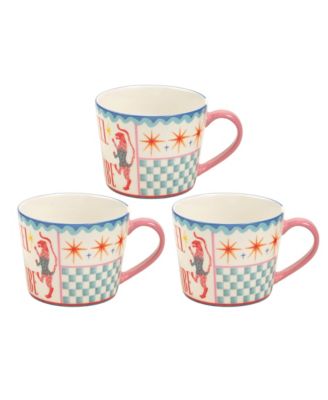  Luohu Porcelain Feel Vibe Mug, Set of 3, 12 Oz.