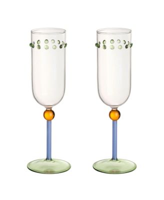  Henan Borosilicate Glass Champagne Glass Set of 2, 8 Oz