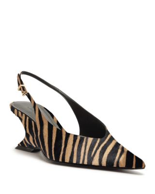 Women's Siena Zebra Slingback Pumps