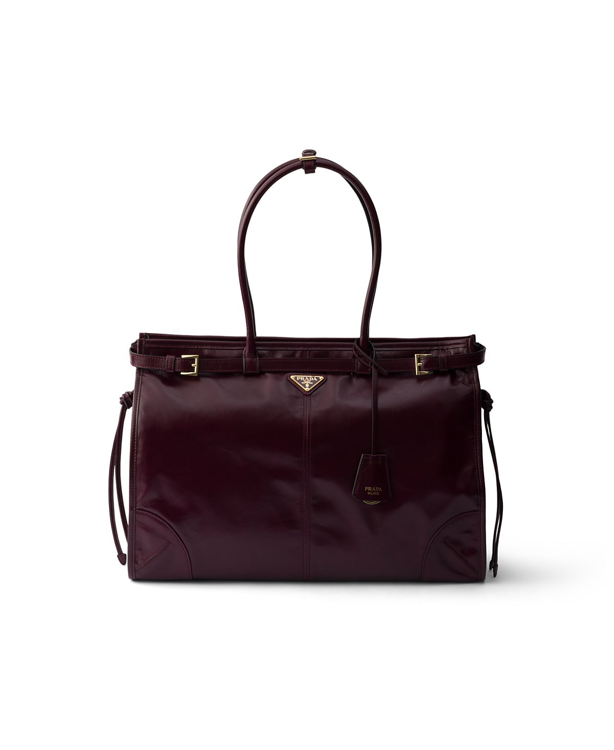 Prada Bonnie Extra Large Convertible Leather Shoulder Handbag